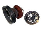 1999-00 3.8 - Dampner Crank Pulley, 950 RPM,  Hard Coat Black Alum